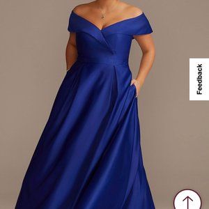 Beautiful Off the Shoulder Satin Ballgown